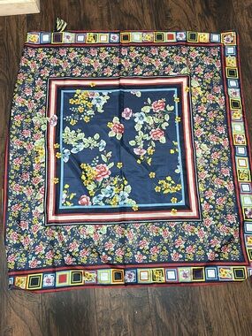 Johnny was floral silk scarf